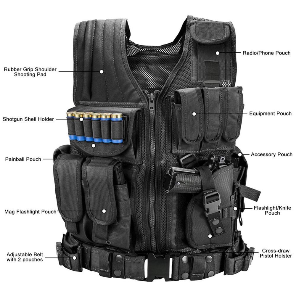 Adjustable Molle Tactical Vest - Outdoor Hunting Vest recension och pris