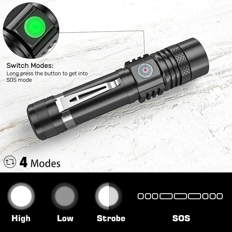 Rechargeable T6 Handheld Flash - Hunting Outdoor recension och pris