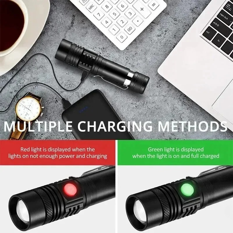 Rechargeable T6 Handheld Flash - Hunting Outdoor recension och pris