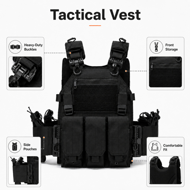 Tactical Vest Polyester Carrie - Outdoor Hunting Vest recension och pris