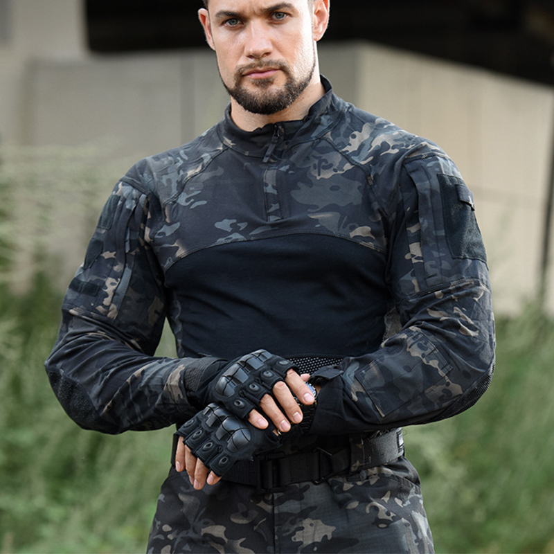 Military Mens Tactical Long Sl - Outdoor Hunting T Shirts recension och pris